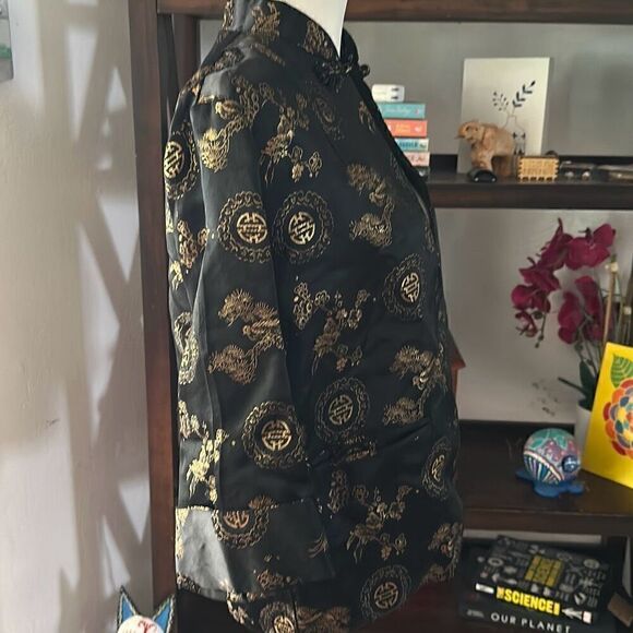 Fashion By Orient Size small Black and gold Oriental Jacket - Picture 5 of 6